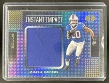 2020 Panini Illusions Zack Moss Instant Jersey Impact Rookie RC #II26 Bills