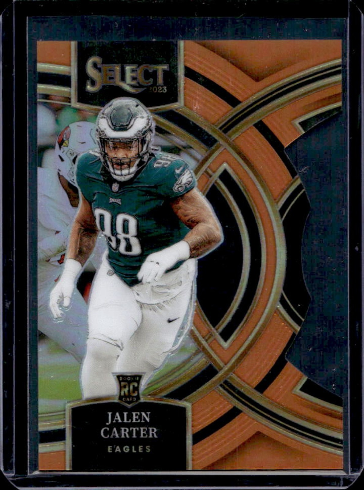2023 Select Jalen Carter RC Orange Prizm Die Cut Premier Level #/399 Eagles