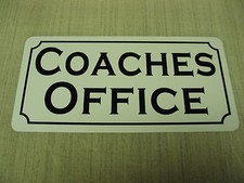 COACHES OFFICE Sign 4 Baseball Football Sports High School College Club Staff