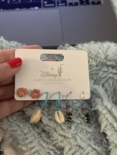 Disney Parks Collection Jewelry Lilo Stitch set of 3 Earrings
