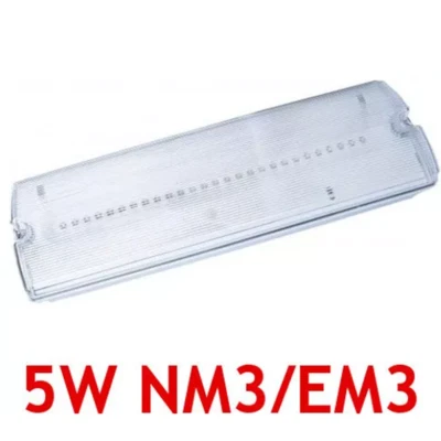MANNINGHAM LIGHTING NEW IP65 5w LED Emergency Bulkhead Light Universal Non or Maintained EM3 NM3