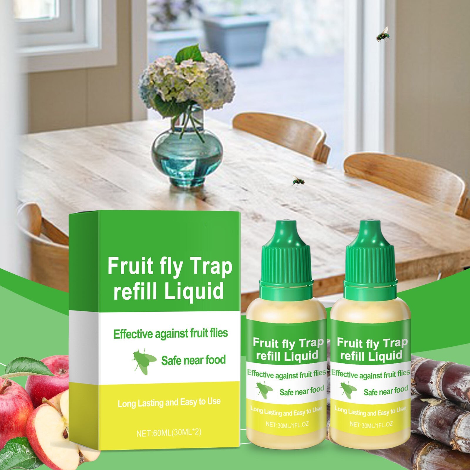 Trap Supplement Liquid, Domestic Kitchen Living Room Hygiene Fruit Fly