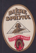 Ancienne étiquette  Alcool France BN180310 Bière du  Sphynx Pyramide