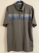 Mens Travis Matthews Large Gray Polo