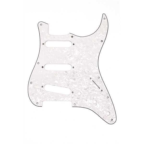 Fender Parts Pickguard Stratocaster S/S/S 11-Hole Mount White Pearl, 4-Ply 09921
