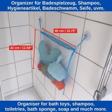 Badewannenspielzeug Aufbewahrungstasche - Netz Tasche Mit Doppelfach & Rutschfester Unterseite
