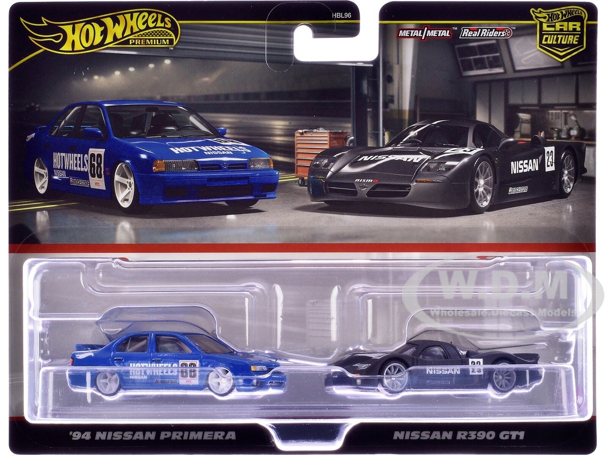 1994 NISSAN PRIMERA RHD #68 & R390 GT1 #23 2PC SET BY HOT WHEELS