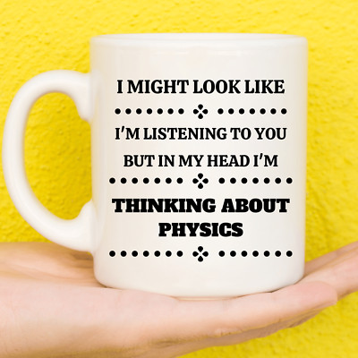 Denk-Physik-Becher | Physik-Geschenke | Geschenke für Physik-Liebhaber | Geburtstagstasse
