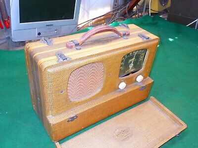 Rare TWEED VINTAGE ZENITH OLD NEAR MINT ANTIQUE WAVE MAGNET RADIO