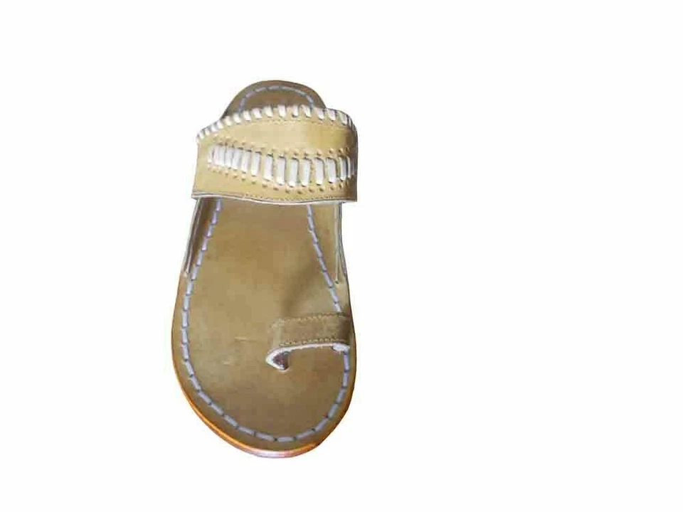 Men Slippers Traditional Handmade Casual Footware Indian Slip On Flat US 6-9 - Image 4 of 4