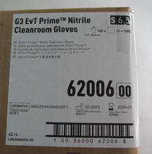 1000x KIMTECH 62006 G3 EVT PRIME NITRILE CLEANROOM GLOVES SIZE 6.5 SMALL 2026