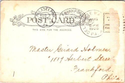 Postal 1906 Water Gap botes de remos Delaware D111 - Imagen 2 de 2