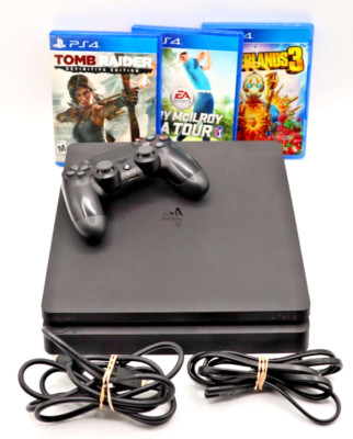Sony PlayStation 4 PS4 Model CUH-2215B Console 1TB Controller 3 Games w/ Box