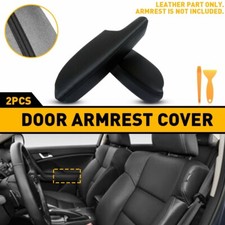 For 2009-2014 Acura TSX Leather Front Door Panels Armrest Cover Skin Black 2pcs