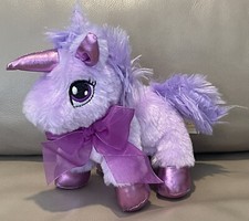 Dan Dee Dandee Collectors Choice Purple Unicorn 8  Plush Shimmery Sewn Eyes