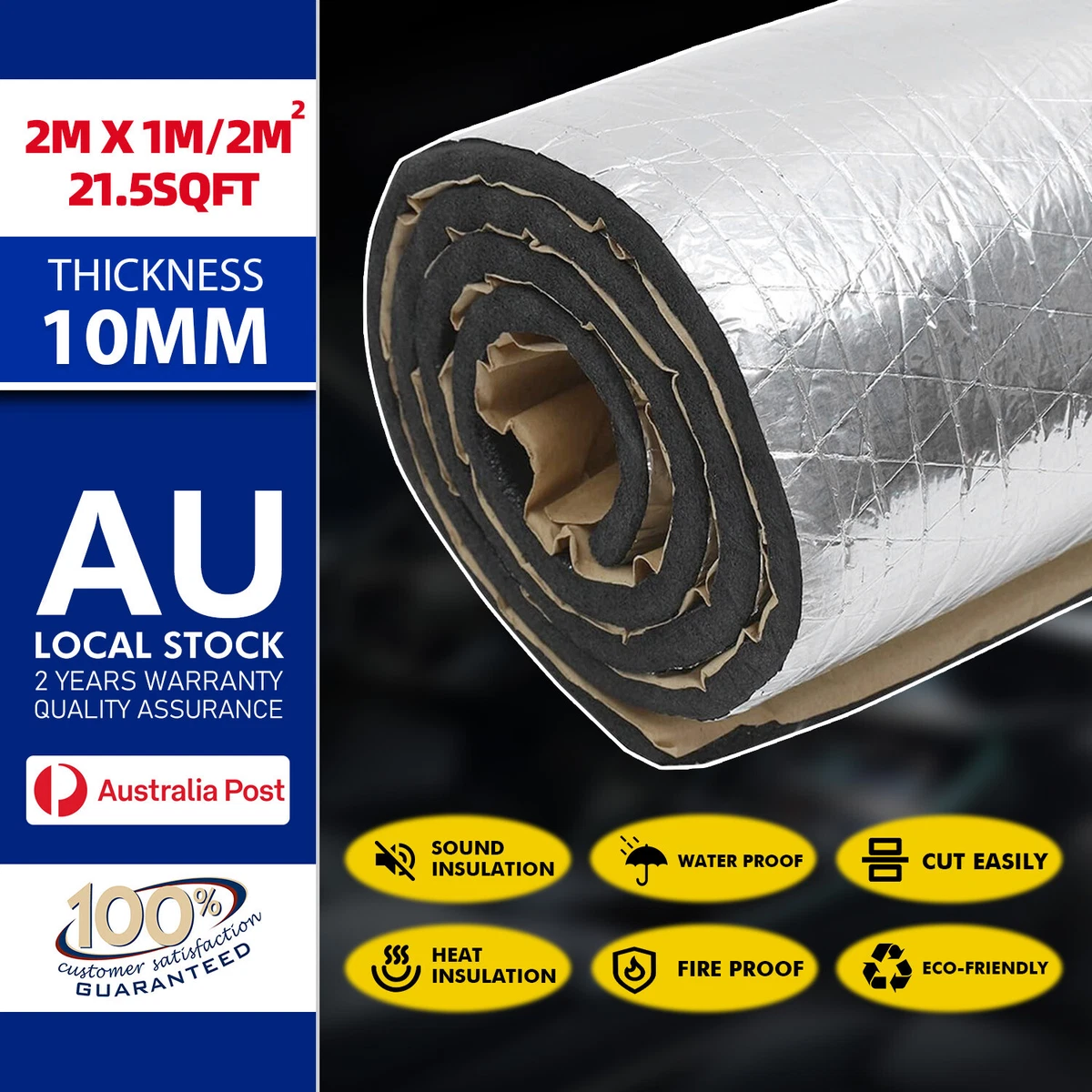 Thick 10mm Car Hood Floor Sound Deadening Mat Sound Deadener