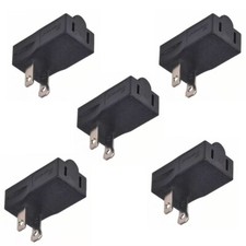  5Pack USA NEMA 1-15P 15A 125V Outlet Saver Extension Upward Angled AC Adapter