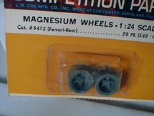 1/24 Cox 9412 Ferrari magnesium rear slot car wheels 5-40 thread MIB NOS ES
