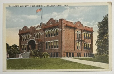 #ad #ad Manatee County High School Bradenton Florida FL 1920s Unused Vintage Postcard $8.99