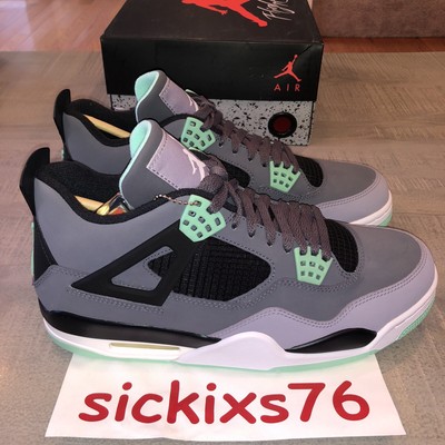 DS Men's NIKE AIR JORDAN 4 RETRO 'Green Glow' Sz 10/EUR 44 [308497 033]  887225129583 | eBay