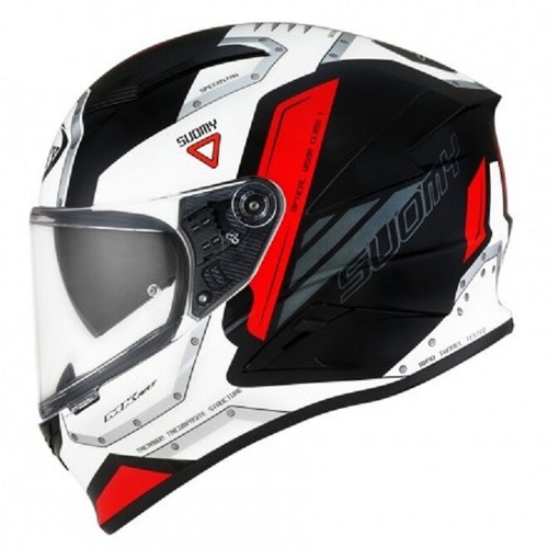 Casco integrale fibra moto Suomy Speedstar Airplane nero bianco rosso | eBay