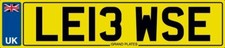 LEWIS NUMBER PLATE LEW LEWS LEWIS'S LE13 WSE PRIVATE CAR REGISTRATION FEES PAID