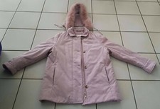 Winter Jacke gefüttert Gr 42 / 21 FABIANI flieder lila rosa Kapuze mit Pelz