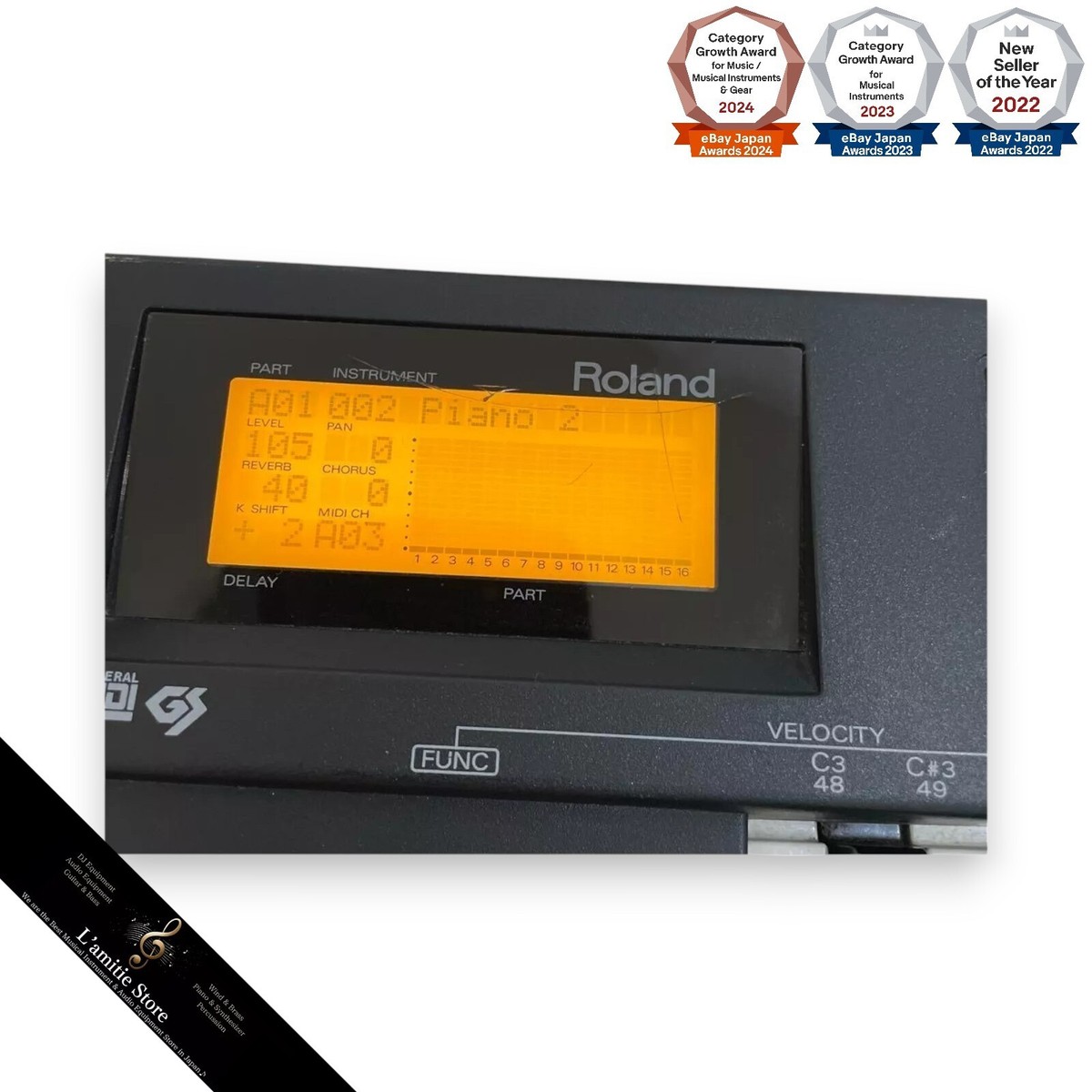 Roland SK-88 PRO Keyboard Synthesizer 37 Key Black Music