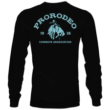 Hooey Men's Pro Rodeo Graphic Black Long Sleeve T-Shirt HT1736BK