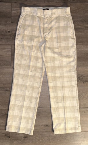 New Dickies Alma Cord Striped Pant Mens 36x33 High Rise Beige Corduroy Pants Tan - Picture 2 of 14