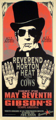 REVEREND HORTON HEAT rares US-Konzertplakat signiert von MARK ARMINSKI (1996)
