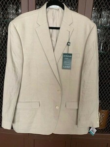 ralph lauren tan linen blazer