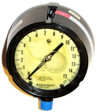 NOS UNUSED ASHCROFT DURAGAUGE GLYCERINE FILLED PRESSURE GAUGE 0-15 PSI,1/2" NPT