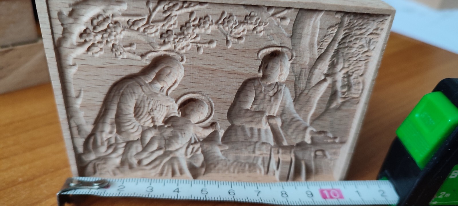 Springerle-Holzmodel – CNC-gefräst – Motiv: Biblische Szene Heilige Familie, 2