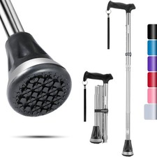 Adjustable Foldable Walking Cane for Seniors - Lightweight Heavy Duty Canes