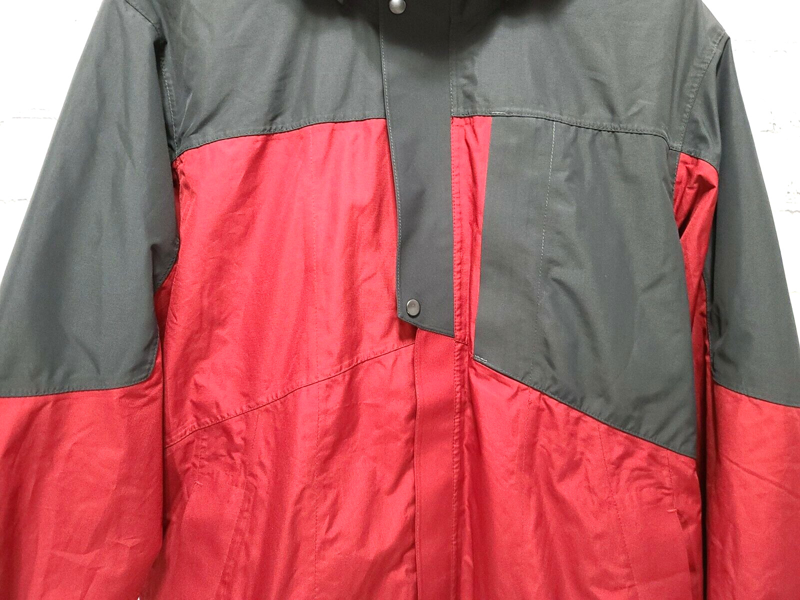 REI Elements E1 Men's Red Small Gray Rain Jacket … - image 5