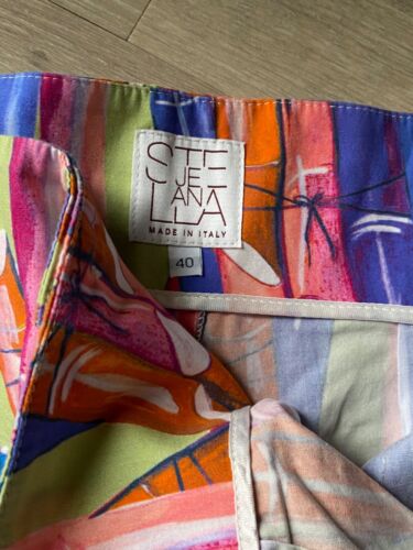 STELLA JEAN Matching Set Trousers And Top Vibrant Print Size 40 Italy 8/10 UK - Picture 24 of 24