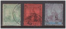 (F36-114) 1901-3 Trinidad mix of 3stamps 1/2d, 1d & 2 1/2d (DN)