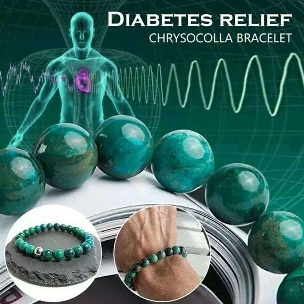 Diabetes relief chrysocolla bracelet deals