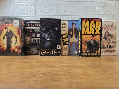 6 Pc. Lot Vintage Multi-Genre VHS Movies, See Details, Preowned