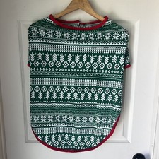 Christmas Holiday Pet Costume Pajamas Size XL Christmas Design Red Green BxN
