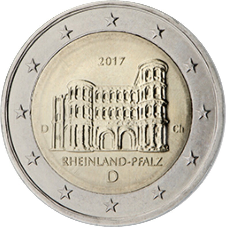 Allemagne 2017 2 € Euros Commémoratifs Rhénanie-Palatinat Porta Nigra (5 Mon)