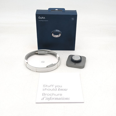 Oura Ring 4 Ceramic Smart Ring Activity Tracker Size 13 (JZ90-57455-13) Midnight