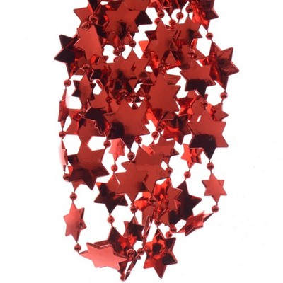 Kaemingk Weihnachts-Sterngirlande Christmas Red rot 2,7 Meter - Kunststoff