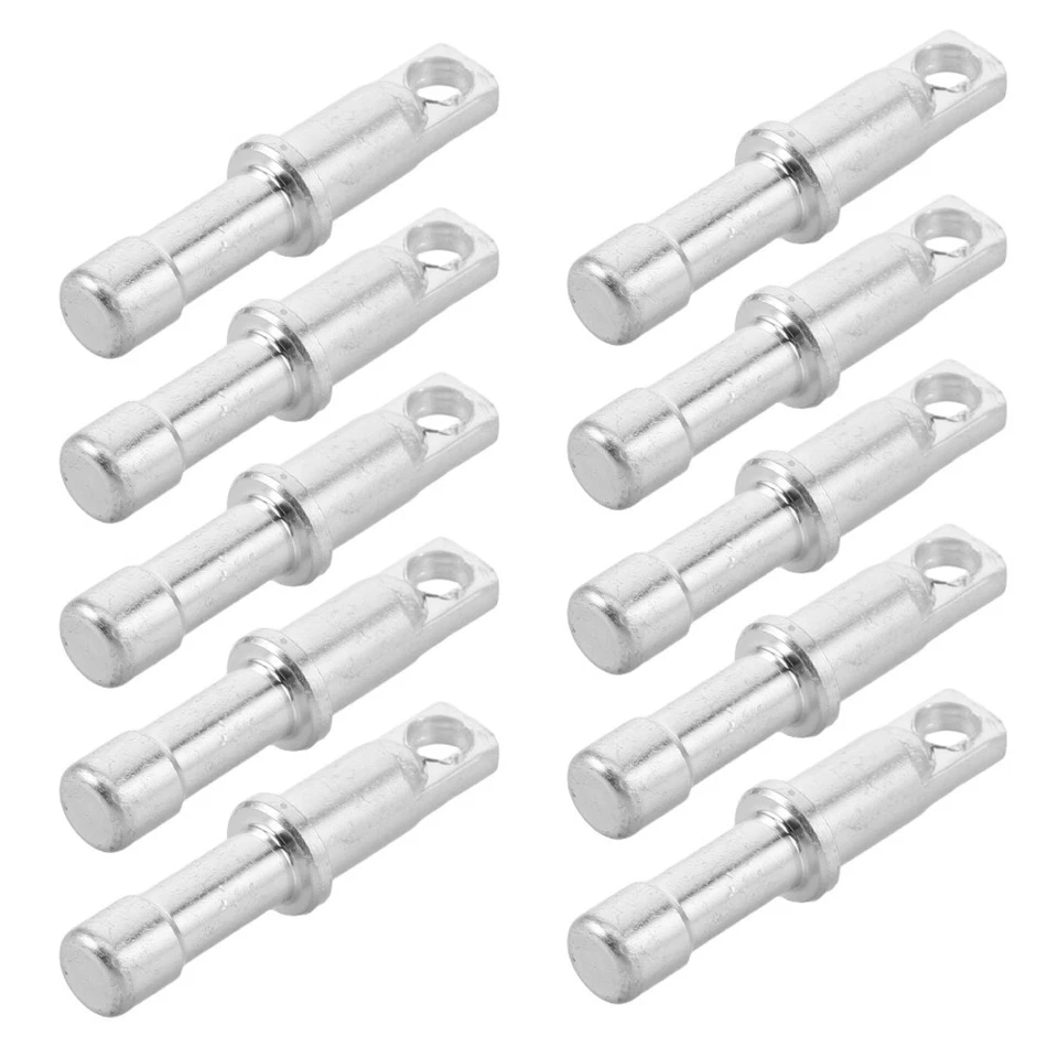  10 pezzi di tappi terminali di ricambio in lega di alluminio argento per pali - Immagine 3 di 4