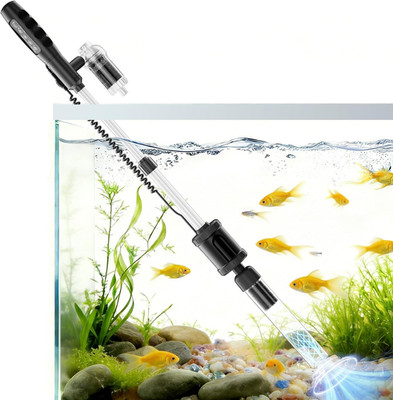 Aquarium Vacuum Gravel Cleaner Handle Control, 8 in 1 Multifunctional 36W Electr