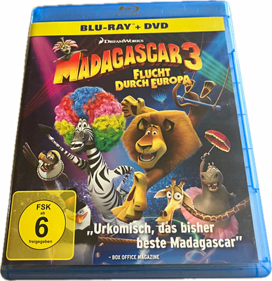 DreamWorks Madagascar 3: Flucht durch Europa Blu-ray+DVD Animation UT FSK 6