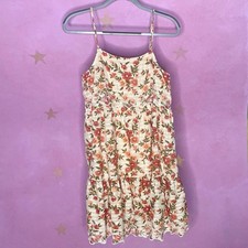 American Eagle Dress Women's Small Peach Floral Embroidered Boho Cherry Girl