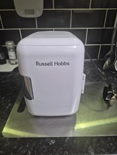 Russell Hobbs Mini Fridge Portable Cooler Warmer 4L Compact White