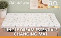 Clair de Lune Jungle Dreams Essentials Padded Baby Nappy Changing Mat 73 x 44 cm